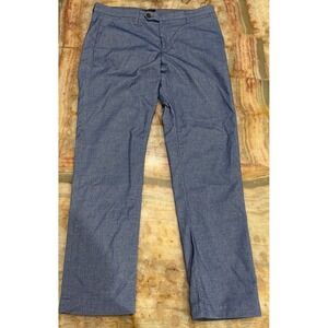 Ted Baker London Mens Volvek Dress Pants Blue Flat Front Pockets Straight Leg 34